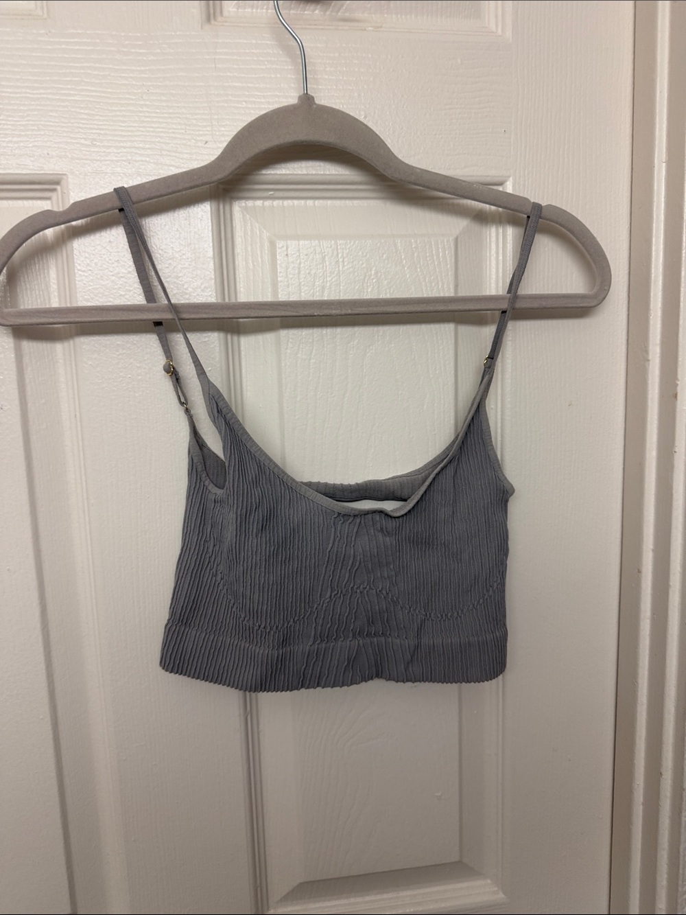 Free people Gray Ribbed bralette